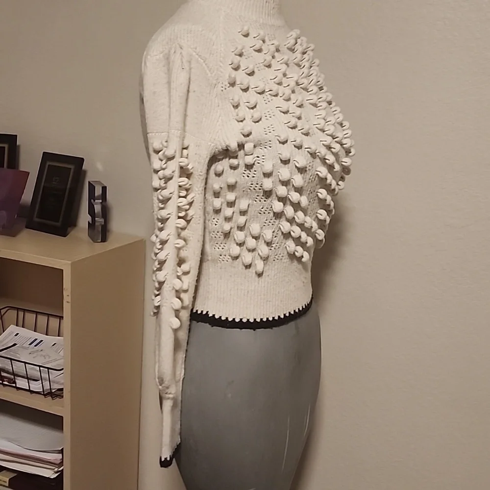 BCBGMaxazria Women's Popcorn Stitch Turtleneck Sweater - Picture 2 of 7